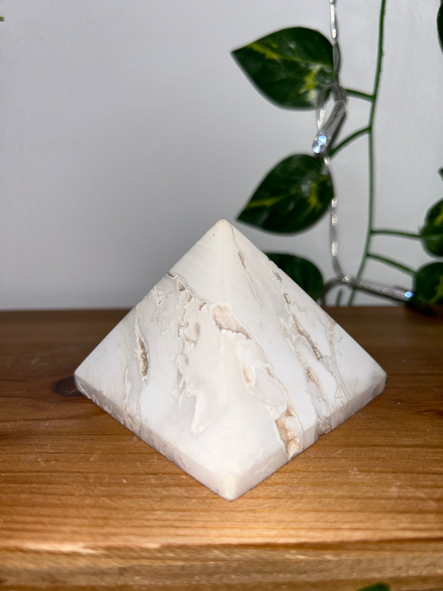 White Agate Pyramid- 120S