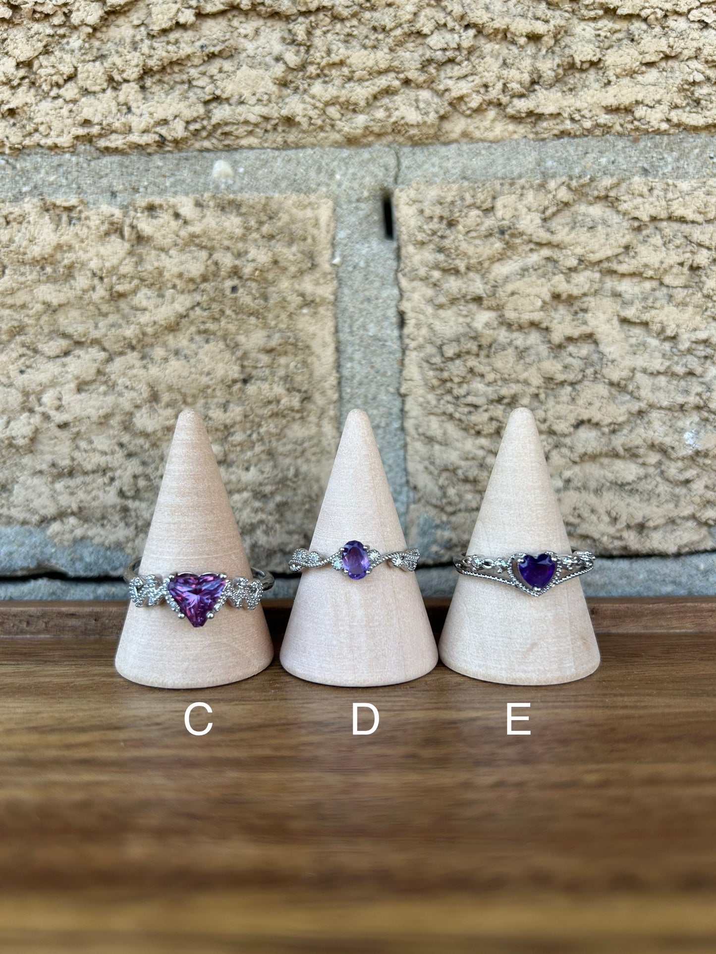 Amethyst Adjustable Rings- your pick