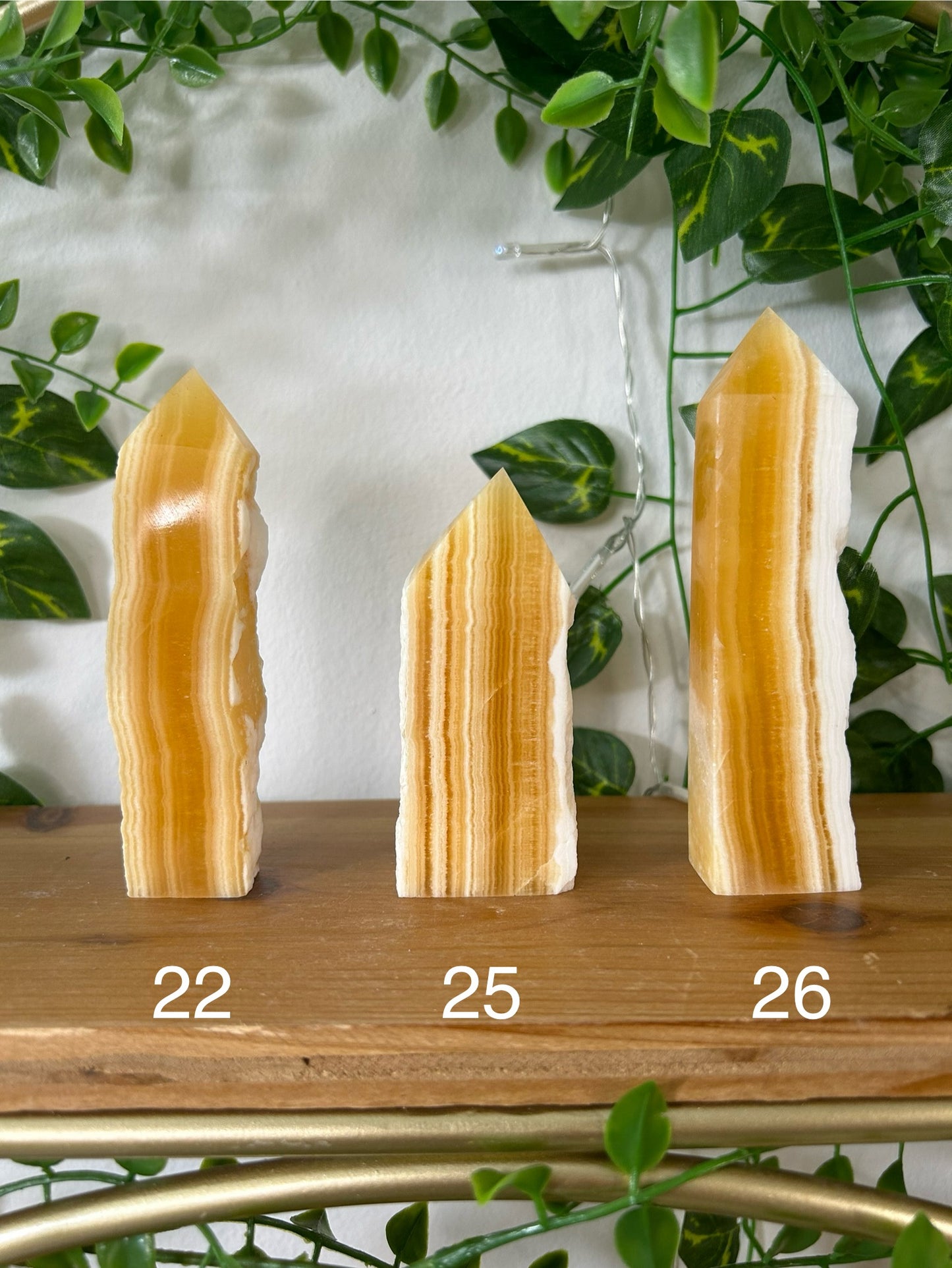 Orange Calcite Tower- 22, 25, 26