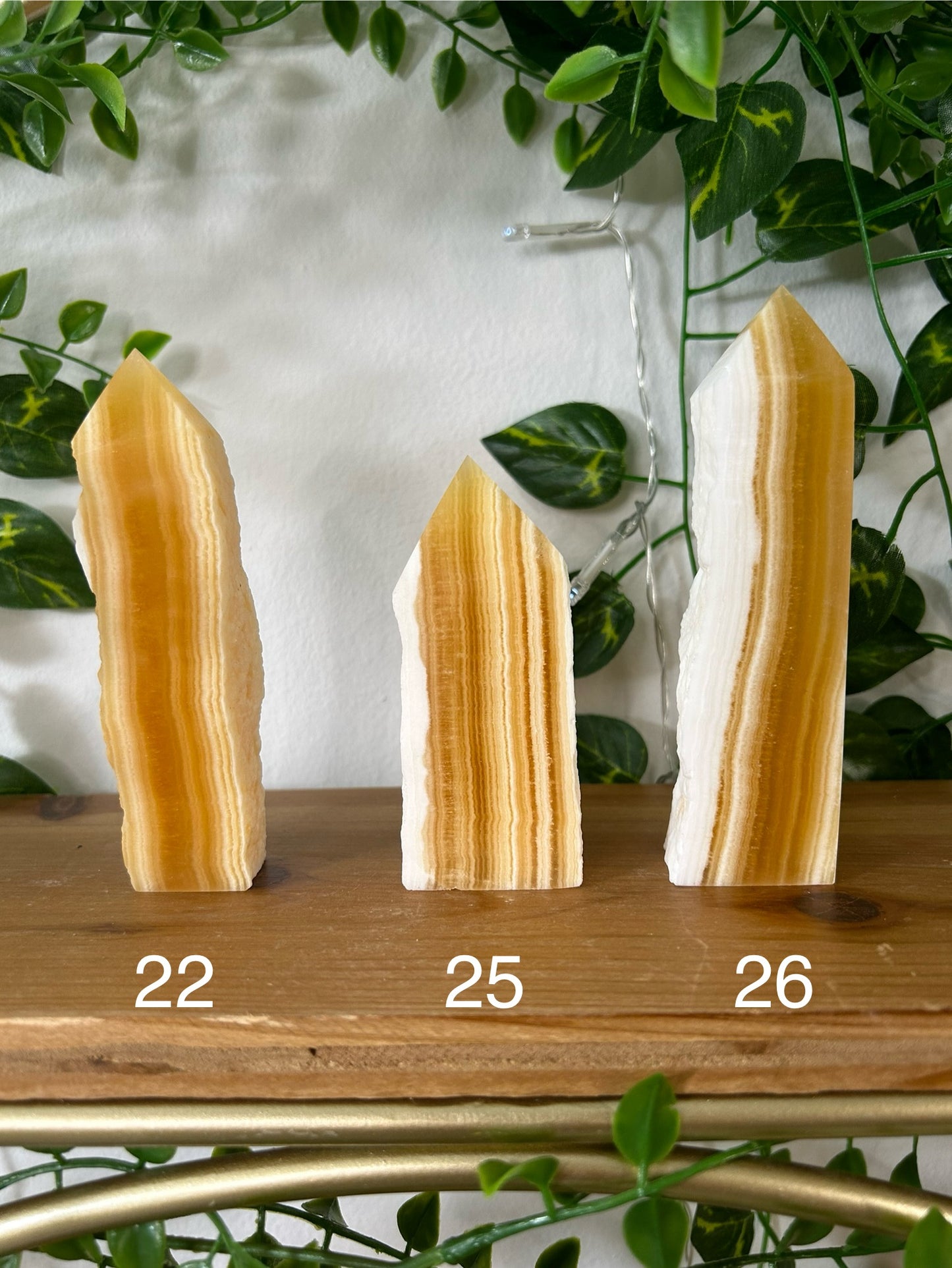 Orange Calcite Tower- 22, 25, 26