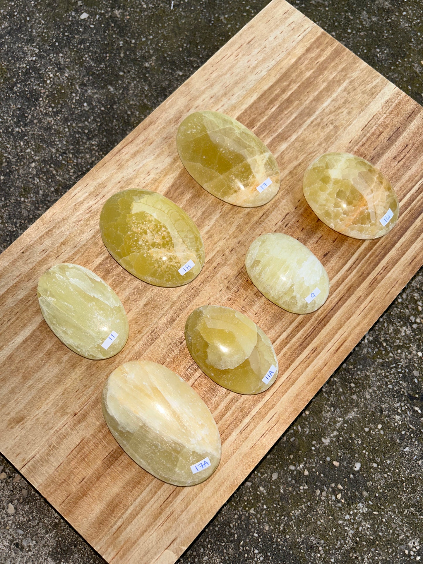 Lemon Calcite Palm Stone- your choice