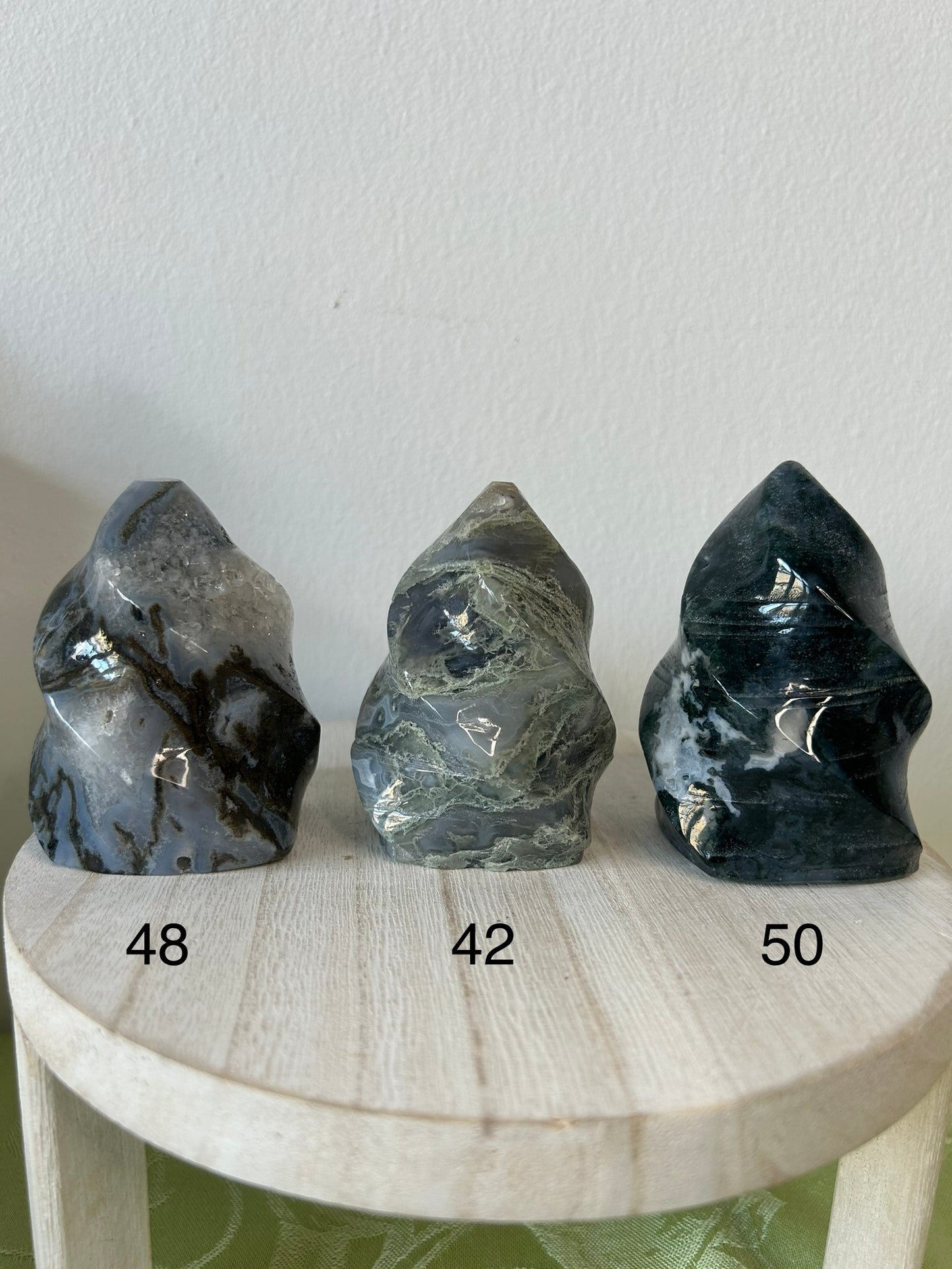 Moss Agate Flames- 48,42,50