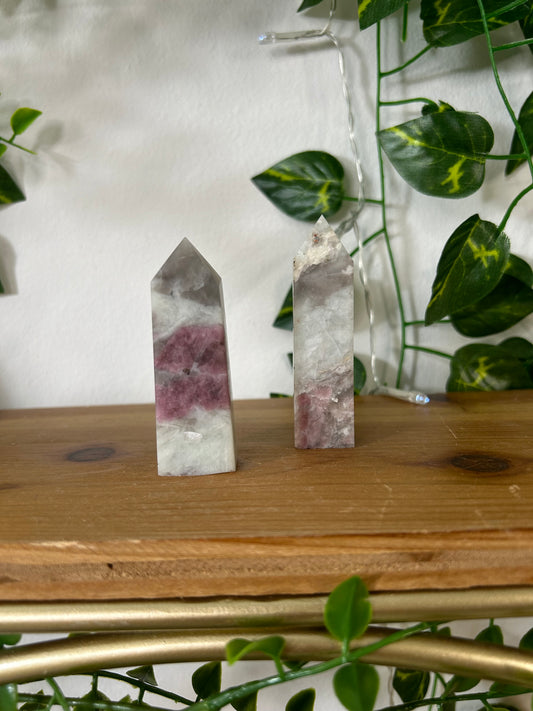 Unicorn Lepidolite Quartz Towers- 8, 8A