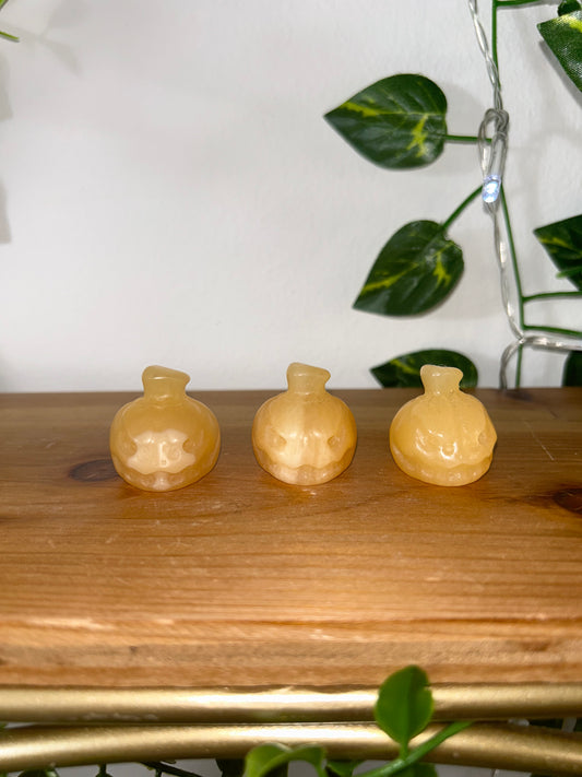 Scary Crystal Pumpkins- Orange Calcite