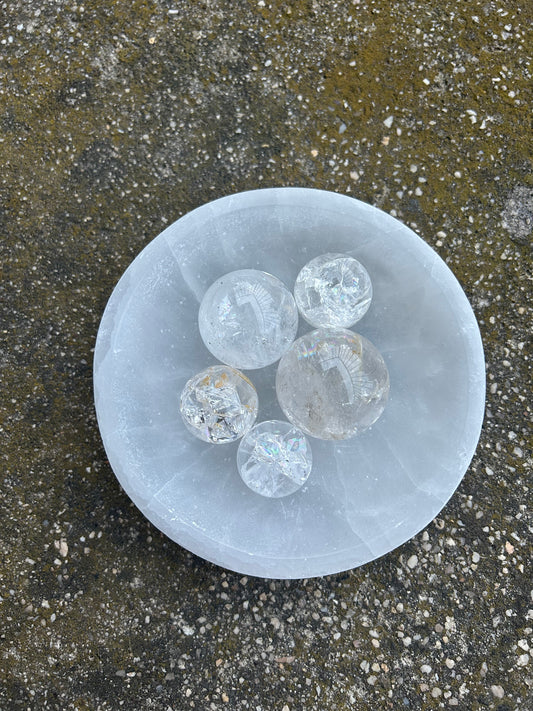 Crackled Clear Quartz- Small, Large