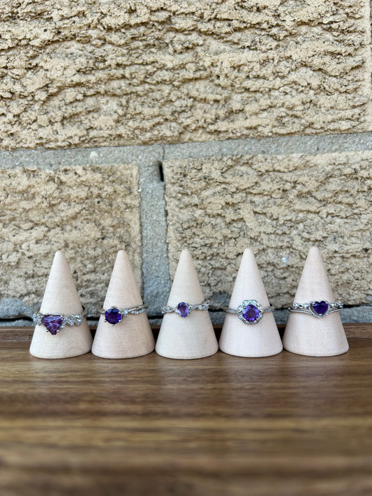 Amethyst Adjustable Rings- your pick