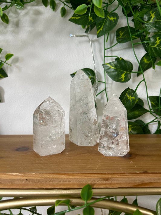 Clear Quartz Towers from Brazil- 18, 23, 37