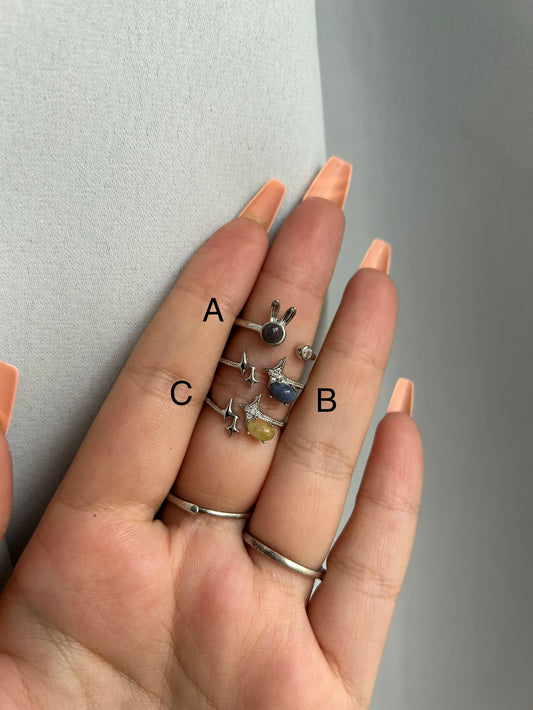 Opal Adjustable Rings- your choice