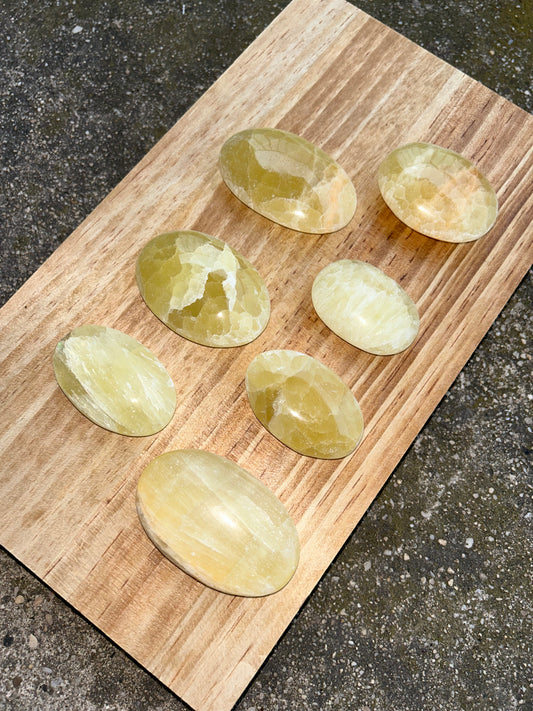 Lemon Calcite Palm Stone- your choice