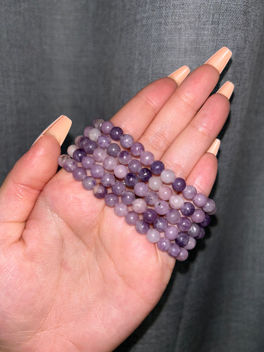 Lepidolite Bracelets- 6mm