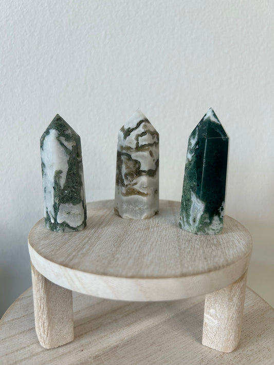 Moss Agate Tower- Intuitively Chosen