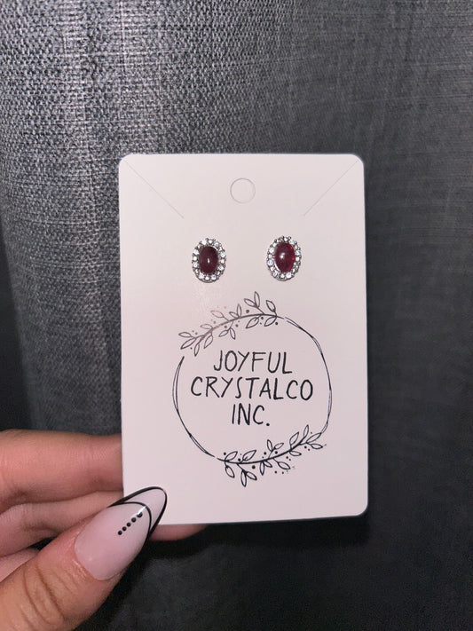 Pink Tourmaline S925 Earrings (Studs)