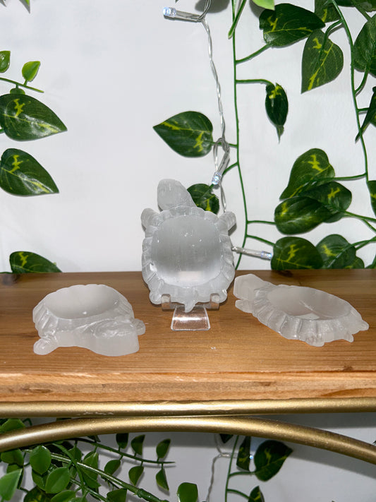 Selenite Turtle Bowl