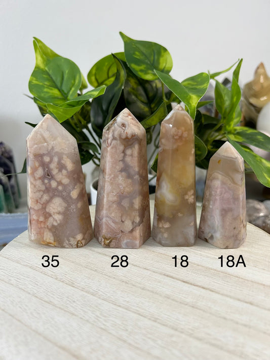 Flower Agate Tower- your choice