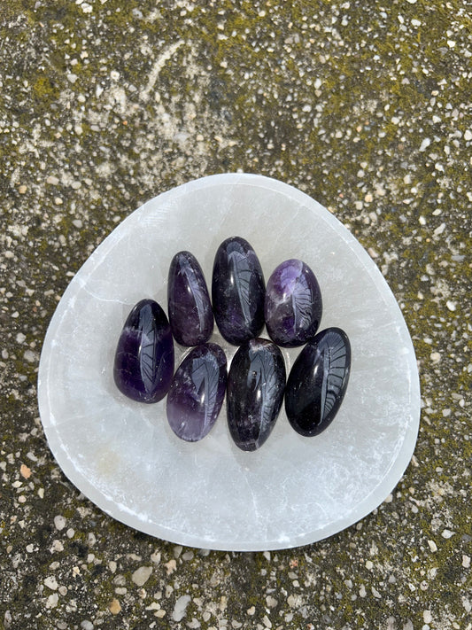 Chevron Amethyst Tumbles