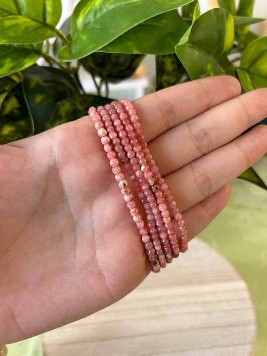 Rhodochrosite Bracelet- 2mm, 6mm