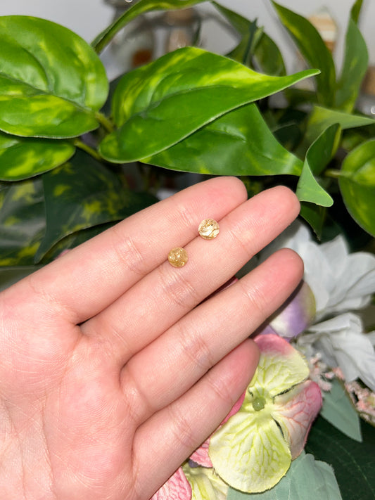 Golden Rutile S925 Earrings (Studs)